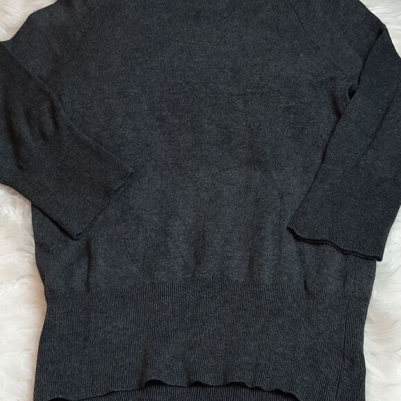 IN STUDIO Gray Beaded Black‎ Sequins Sweater L - Picture 5 of 6